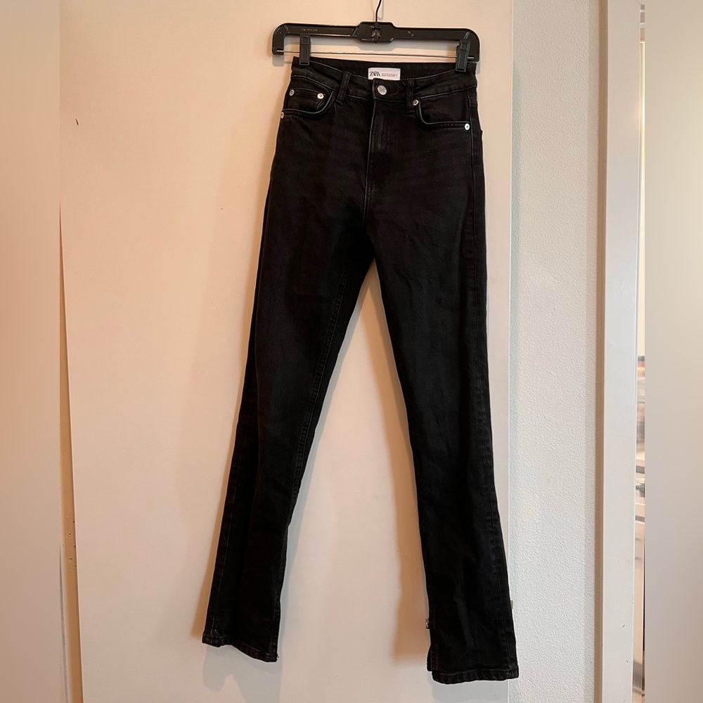 Zara high waist straight leg jeans